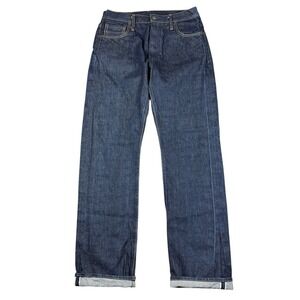 Left Field NYC Jeans Men 34 Selvedge Denim Button Fly Hand Crafted in USA 33x34